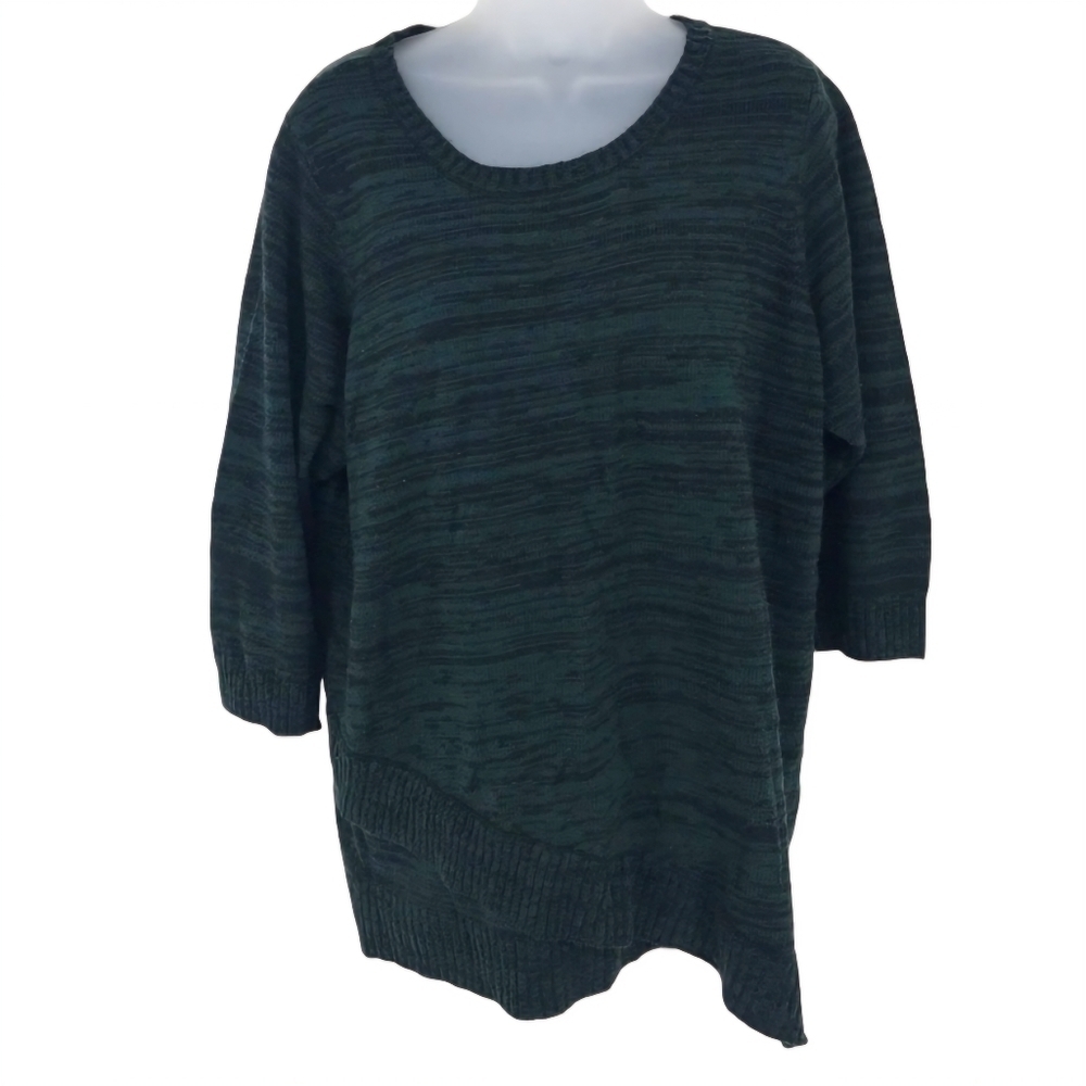 Croft and Barrow Green Half‎ Sleeve Sweater Size XL